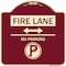 Signmission Fire Lane No Parking Heavy-Gauge Aluminum Architectural Sign, 18" x 18", BU-1818-24013 A-DES-BU-1818-24013 - alternate 1